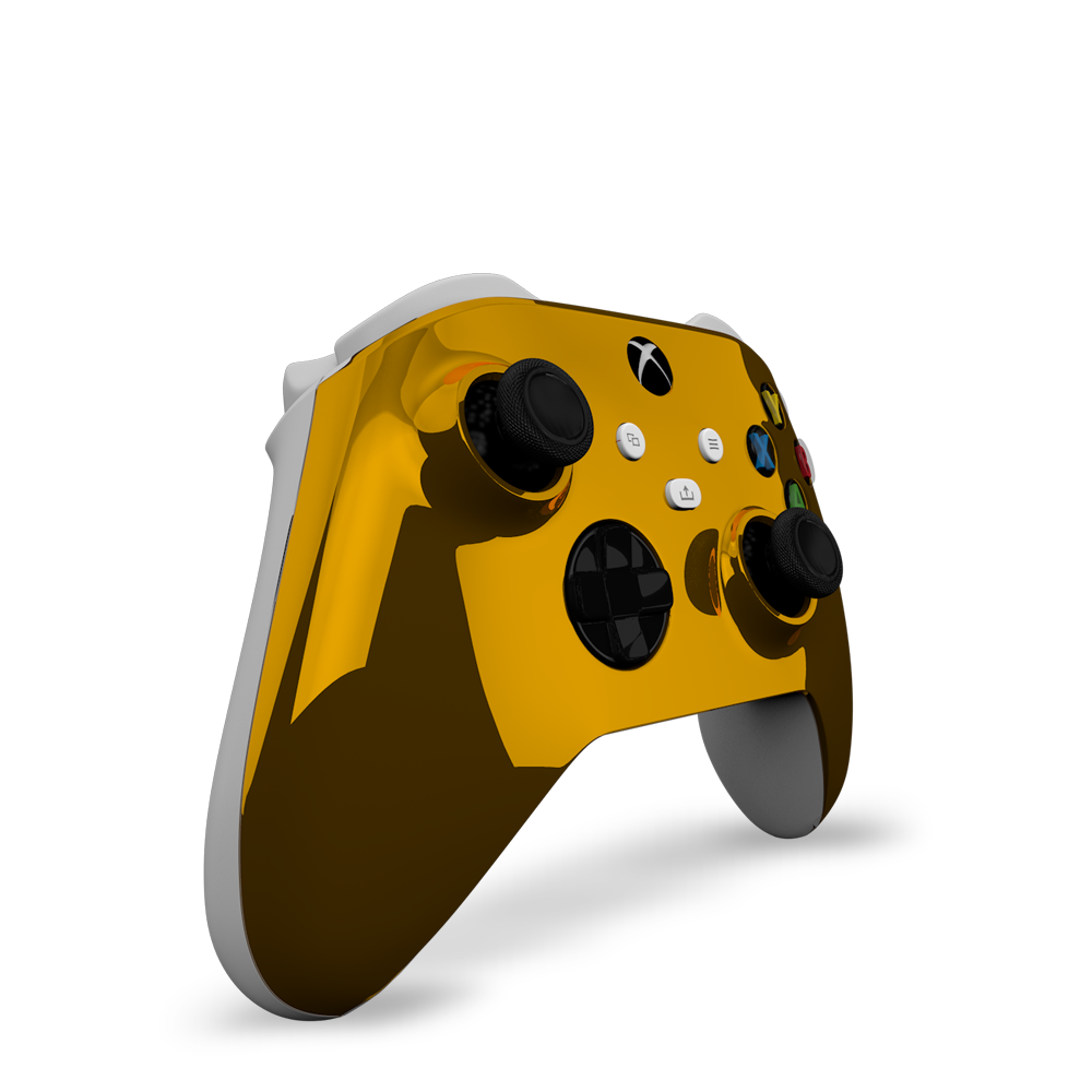 Manette Xbox Series custom Gold Chrome