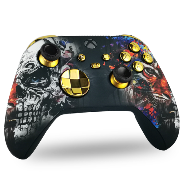 Manette Xbox Series Custom Golden Tiger Draw My Pad